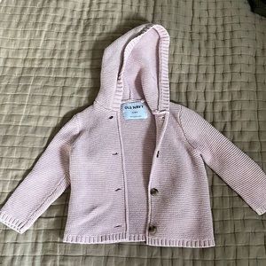 Pink Hooded Cardigan